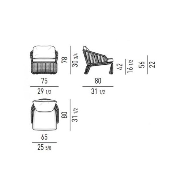 Minotti Halley Outdoor Armchair For Sale - Image 12 of 12