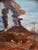 Margarita Weihmann oil on canvas image of a smoking Mexican volcano, 24 x 20. “Paricutin” and “El Zapiche” marked on back....