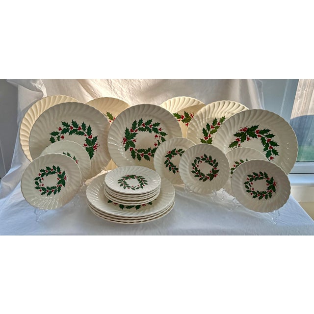 Vintage Set of Christmas China - 24 Pieces For Sale - Image 13 of 16