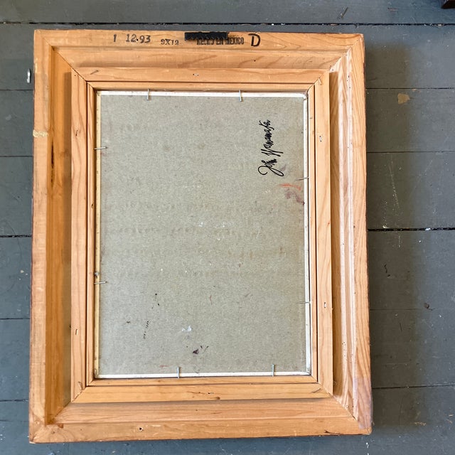 1960’s Original Abstract Still Life Painting Vintage Frame For Sale - Image 4 of 5