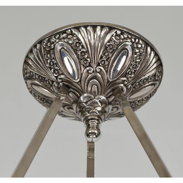 A French Art Deco Pendant Light by Lorrain Pierre d'Avesn Daum - 1930 France For Sale - Image 6 of 8