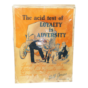 Original 1928 Large Bill Jones Motivational Poster