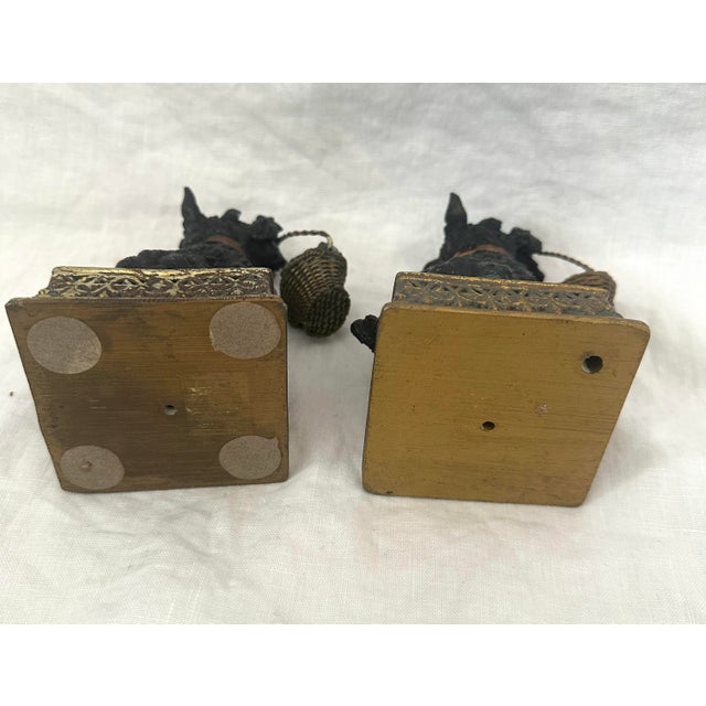 1980s Vintage Pair of Scottie Dog Bookends For Sale - Image 5 of 7