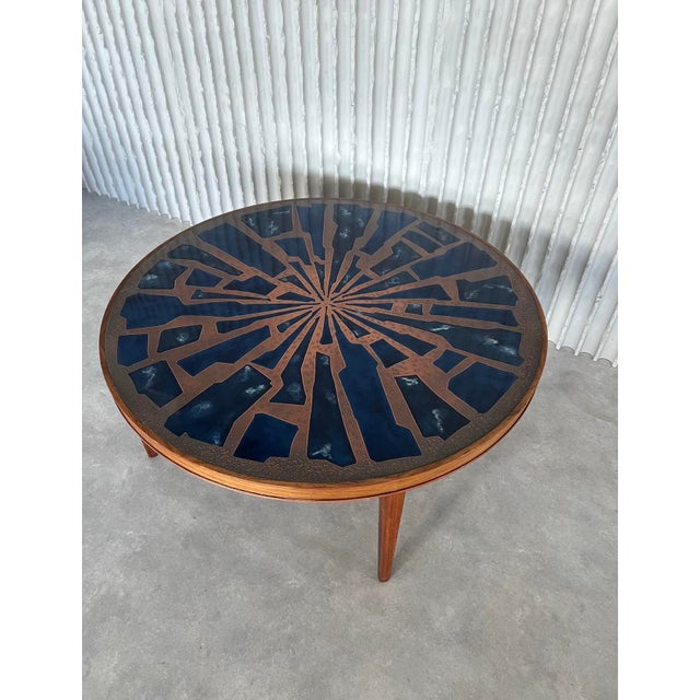 Enamel & Copper Coffee Table, 1960s For Sale - Image 11 of 12