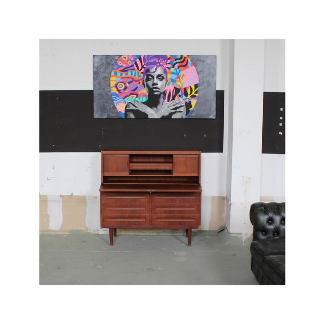 Type: Highboard / Secretaire Date: 1960–69 Style: Scandinavian Origin: Denmark Materials: Teak Designer: Sigfrid Omann...