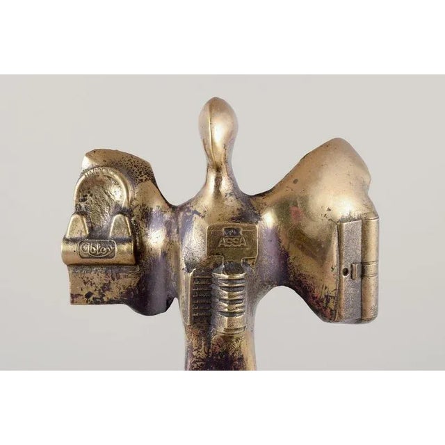 Large Sculpture of Man with Wings, 20th Century, Bronze For Sale - Image 4 of 10