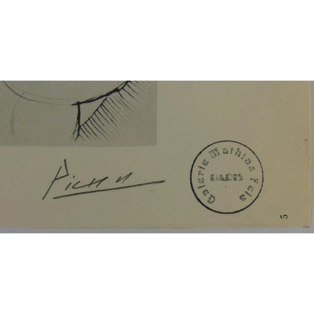 Figurative After Pablo 'Man Unveiling a Woman' Lithograph For Sale - Image 3 of 5