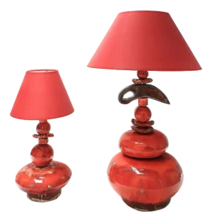 Art Stacking Ceramic Table Lamps by Greta Beuckelaere, Belgian, 1990s, Set of 2