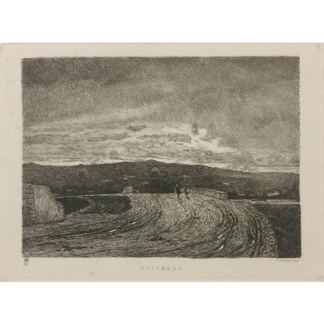 Telemaco Signorini, November, 1871, Etching For Sale - Image 6 of 6