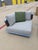 Minotti “Quadrado” Outdoor Corner Element – Left – Fango / Grenada Titanio A refined modular seating component from...