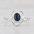 Gemstone Information: - Natural Sapphire - Carats - 0.75ct Cut - Oval Color - Dark Blue Treatment - Heated - Natural...