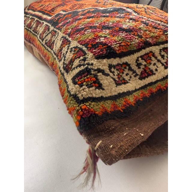 Orange Set of 2 Early 20th Century Turkish Harput Rug Cushion Pillow Covers For Sale - Image 8 of 17