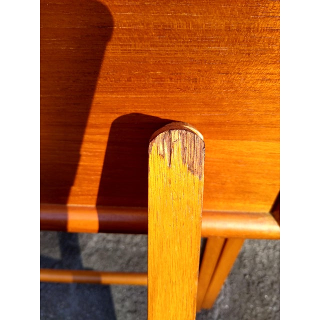 Teak Tv Folding Tray Tables With Rack Set of 5 Chairish