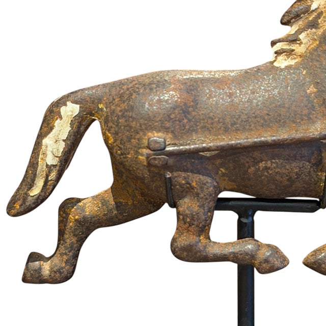 Early 20th Century American Iron Horse Toy on Custom Steel Mount For Sale - Image 9 of 9