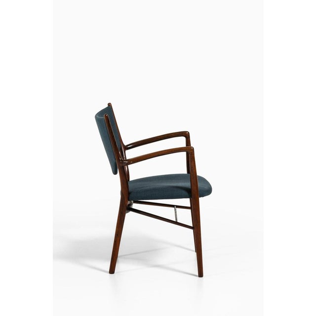 Armchairs in Rosewood and Fabric attributed to Finn Juhl, 1946, Set of 2 For Sale - Image 4 of 10