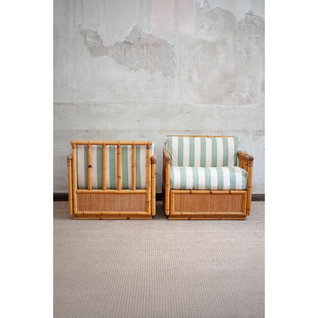 Bamboo Armchairs from Dal Vera, 1960s, Set of 2 For Sale - Image 3 of 7