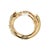 A pair of late 20th-century 18k yellow gold hugger-style earrings featuring pave-set brilliant-cut white diamonds. The...