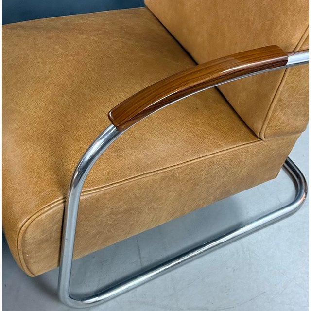 Bauhaus Chrome and Leather Armchairs from Mücke-Melder, 1930s, Set of 2 For Sale - Image 6 of 9
