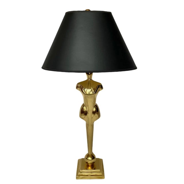 Vintage 1970s Postmodern Brass Torso Lamp For Sale In Atlanta - Image 6 of 6