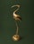 Vintage Handcrafted Brass Crane Sculpture, Mid-Century Modern Hollow Brass Heron Statue For Sale - Image 4 of 8