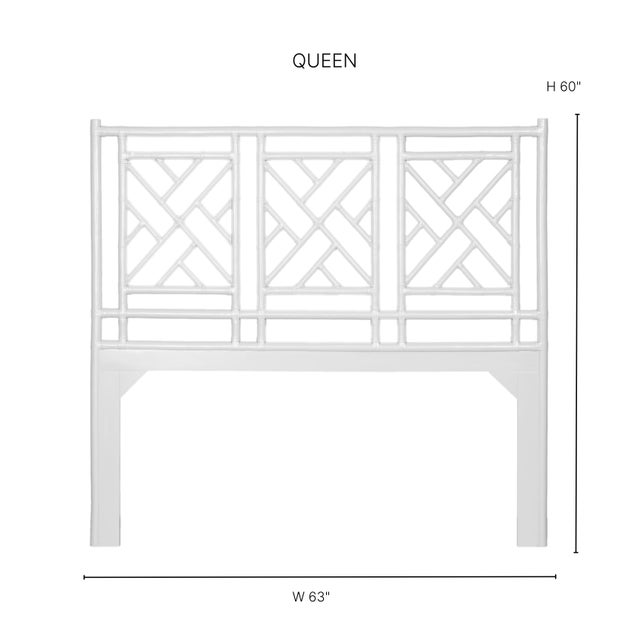 Modern Chippendale Platform Bed Queen - Natural For Sale - Image 3 of 10