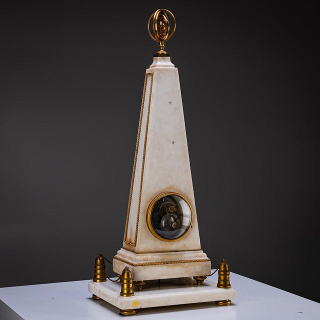 Louis XVI Obelisk Clock from Roque, Paris, France, 1780 For Sale - Image 3 of 12