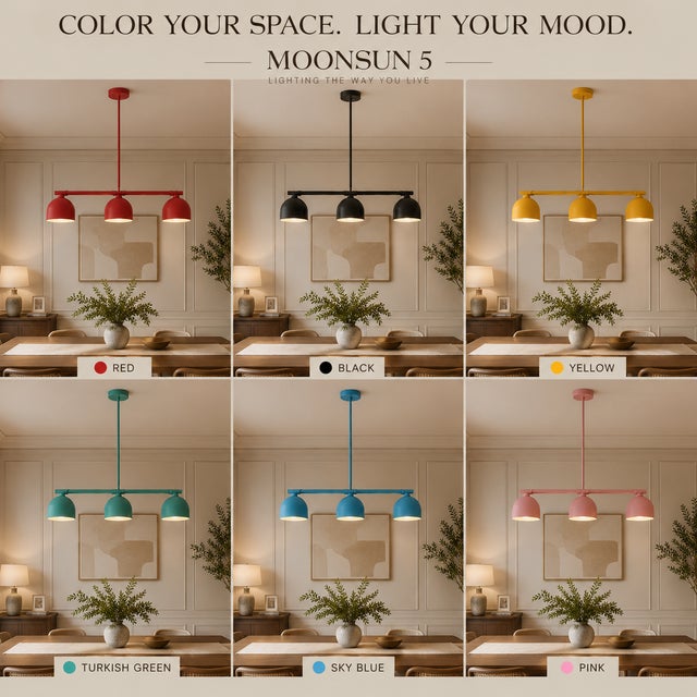 Modern Linear Chandelier 3 Light, Matte Off White Dome Pendant Light Brass Dining Room Fixture, Kitchen Island Lighting, Minimalist Light For Sale - Image 13 of 16