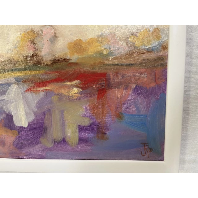 Jefro Original Signed Painting on Canvas, Untitled Landscape For Sale In West Palm - Image 6 of 13