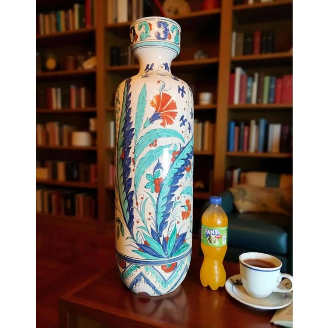 Magnificent large Bodenvase by Edmé Samson et Cie, Paris, circa 1870–1890. Masterfully hand-painted in the classic Ottoman...