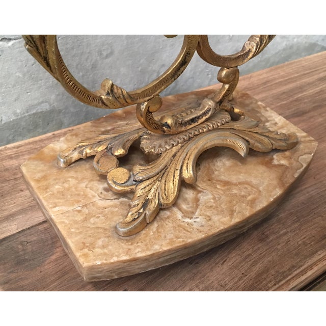 Metal French Louis XVI Style '19th Century' Three Scroll Arm Candelabras - a Pair For Sale - Image 7 of 13