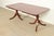 Brown Baker Furniture Style Georgian Mahogany Double Pedestal Extension Dining Table, Newly Refinished For Sale - Image 8 of 18