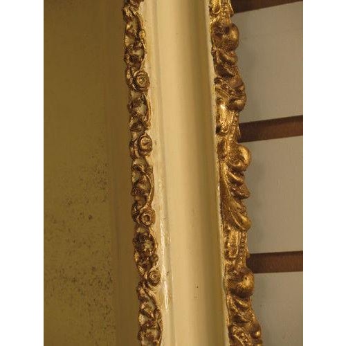 1900 - 1909 Antique Victorian Paint Decorated Mirror For Sale - Image 5 of 8