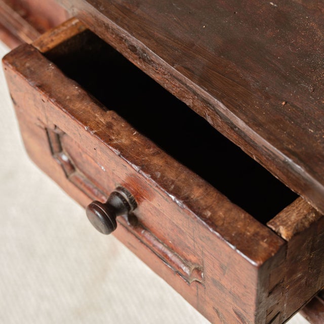 Wood 17th Century French Oak & Walnut Console Table For Sale - Image 7 of 8