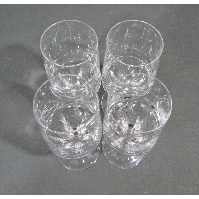 Vintage Josair Napoleon Cut Crystal Goblets, Set of 4, 6 3/4 In, 8 Oz For Sale - Image 4 of 9