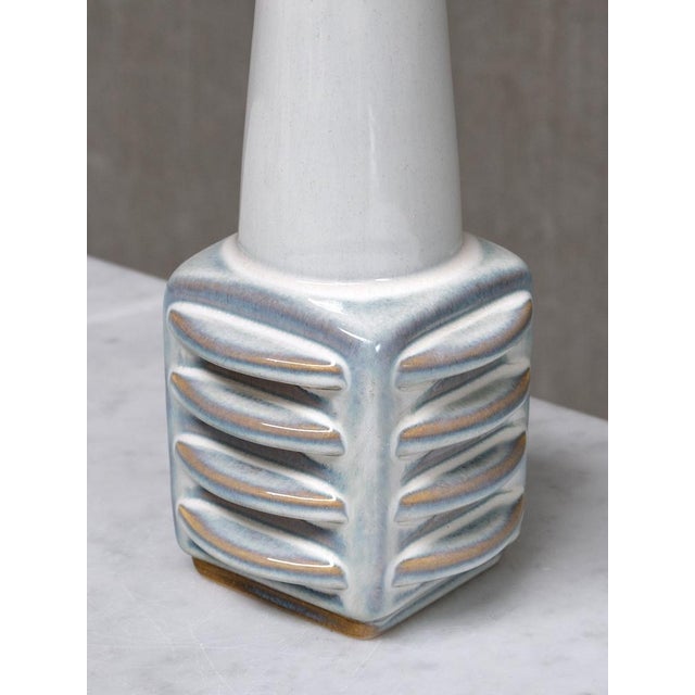 1960s Misty Blue Glazed Ceramic Table Lamp by Einar Johansen for Søholm, Denmark, 1960s For Sale - Image 5 of 12