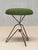Metal Italian Modern Sculptural Tripod Brass Stools in Green Bouclé, 1950s, Set of 2 For Sale - Image 7 of 11