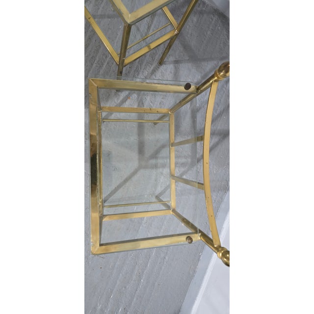 Brass and Glass Side Tables, 1930, Set of 2 For Sale - Image 12 of 13