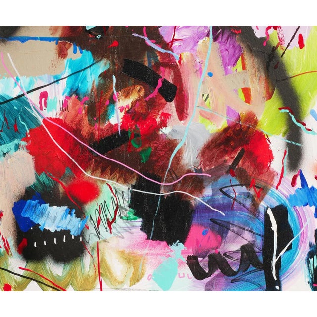 2022 "Jazz Study Volume Three" Colorful Abstract Mixed Media Painting by David Hardaker For Sale - Image 11 of 13