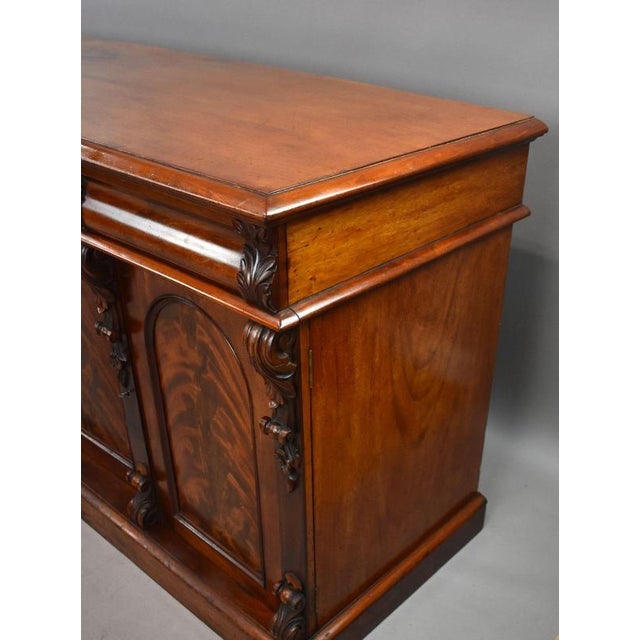 Victorian Flame Mahogany Four-Door Sideboard, 1860 For Sale - Image 9 of 10