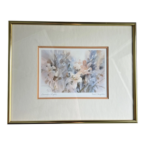 1980s Brent Heighton "Lavender Lights" Elegant Framed Impressionist Art Print