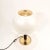 Large table lamp or mushroom -style desktop of the Spanish brand Metalarte, 60s. Base and brass structure, with chocolate...