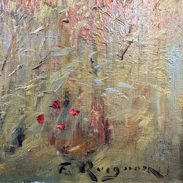 Fernand Quignon, Walking Through the Wheat Fields, 20th Century, Oil on Board, Framed For Sale - Image 10 of 18