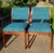 The elegant walnut mid-century frames of these side chairs from Taylor Chair Co. are nicely complimented by the original...