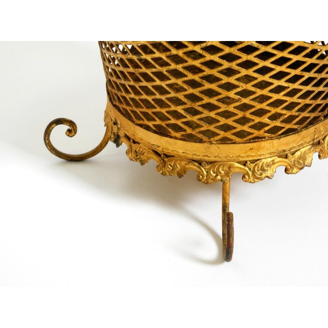 Large Mid-Century Regency Umbrella Stand in Gilded Metal, Italy, 1960s For Sale - Image 18 of 18