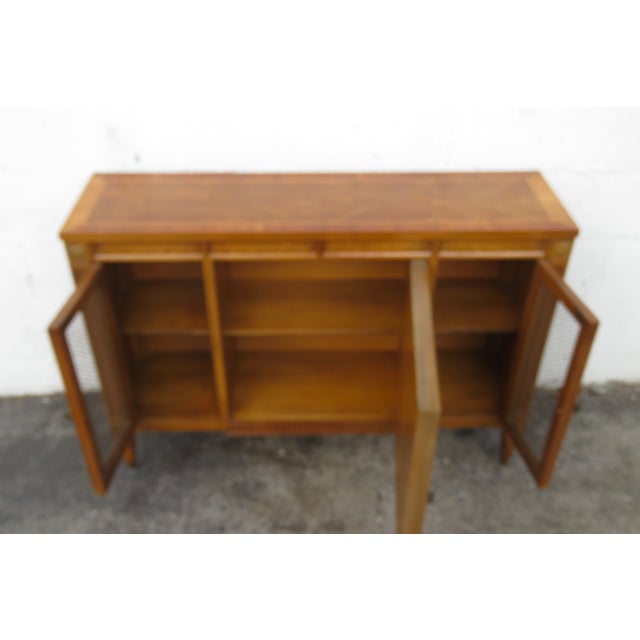 Mid Century Modern Narrow Sideboard Buffet Tv Media Entry Console Table 6275 For Sale - Image 15 of 18