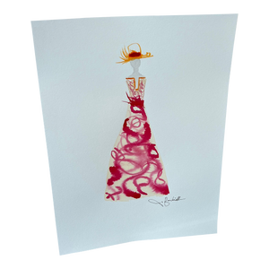 Ink Wash Fashion Dress by Jo Baskerville