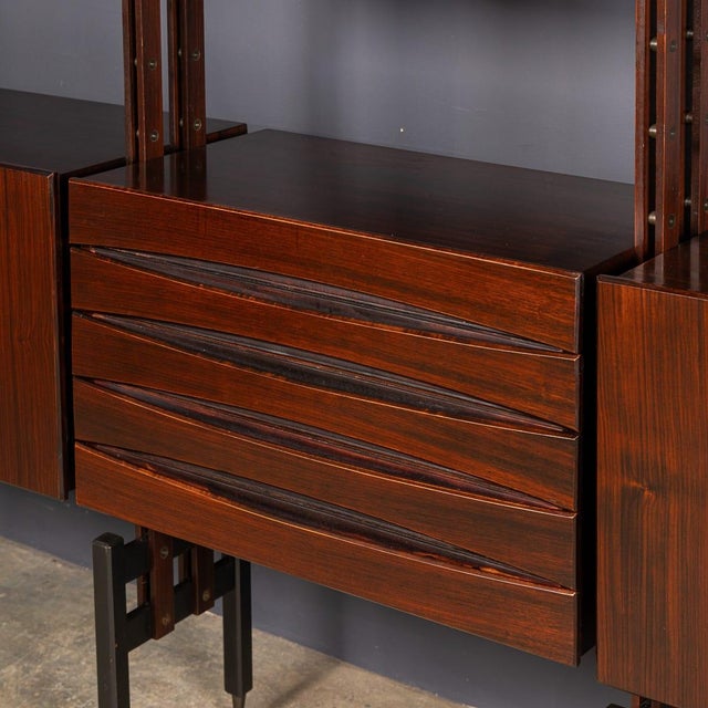 1950s Vintage Italian Modular Hardwood Wall Cabinet by Franco Albini, 1950 For Sale - Image 5 of 18