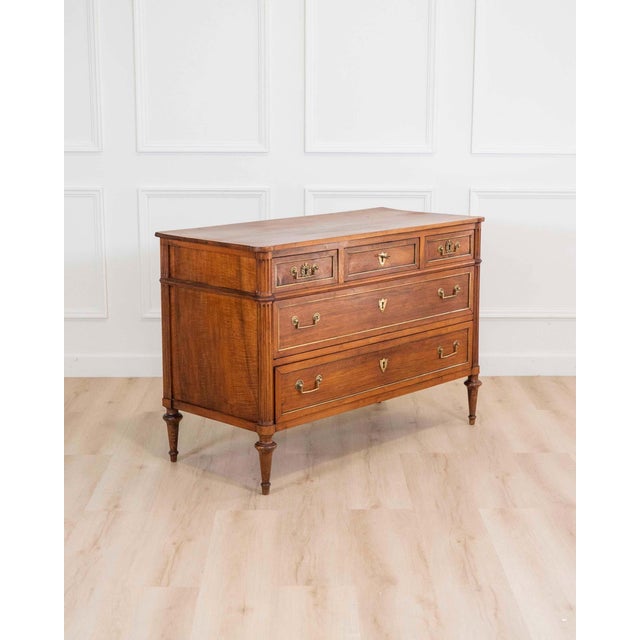 Wood Louis XVI Walnut Chest Of Drawers Circa 1780 For Sale - Image 7 of 8