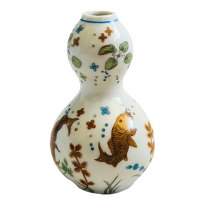 Small Gourd Shaped Japanese Ceramic Vase