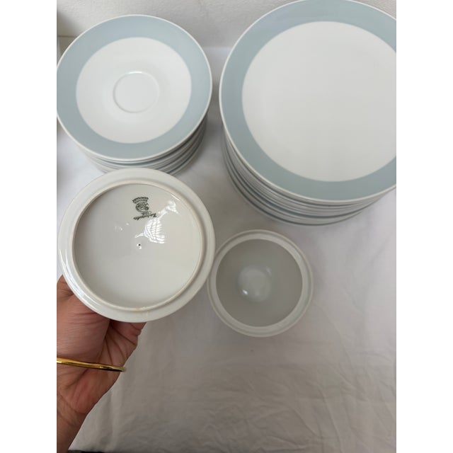 Rosenthal Mid-Century Model Secunda Grey Coffee Service Shape 2000 by Raymond Loewy for Rosenthal Studio Line, Set of 34 For Sale - Image 4 of 10